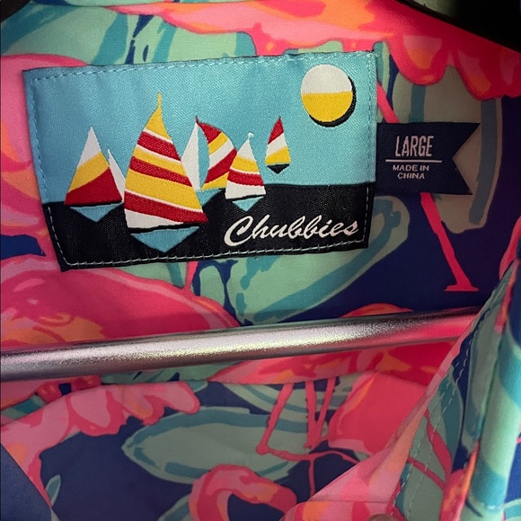 Chubbies Tropical Flamingo Men's Shirt - Picture 2 of 8